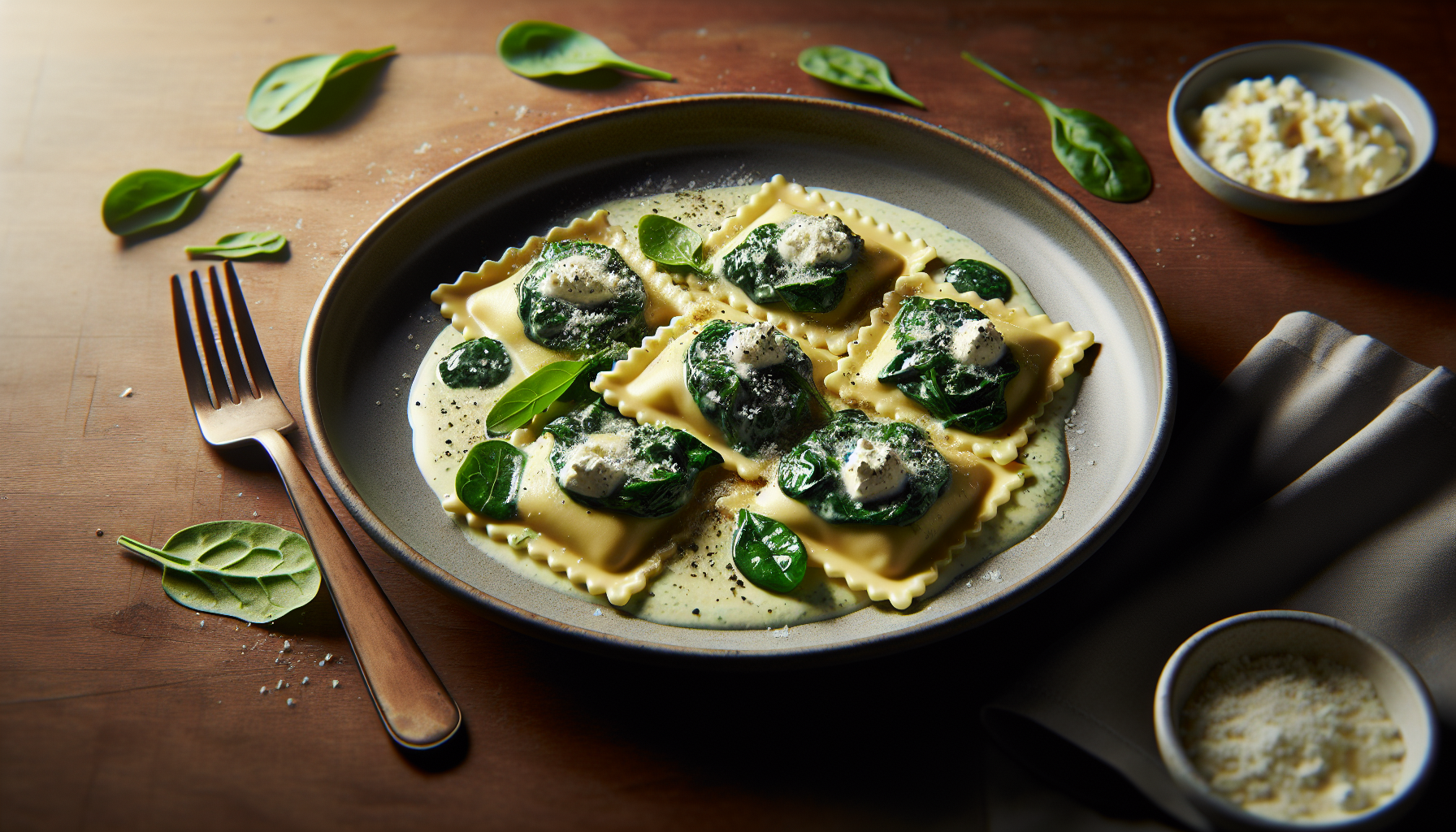 ravioli ricotta e spinaci